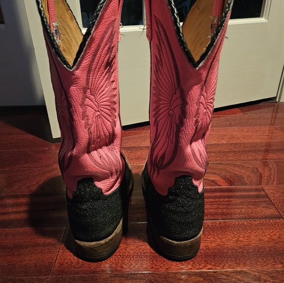 Andeson Bean authentic stingray square toe boots size 9B main image 9